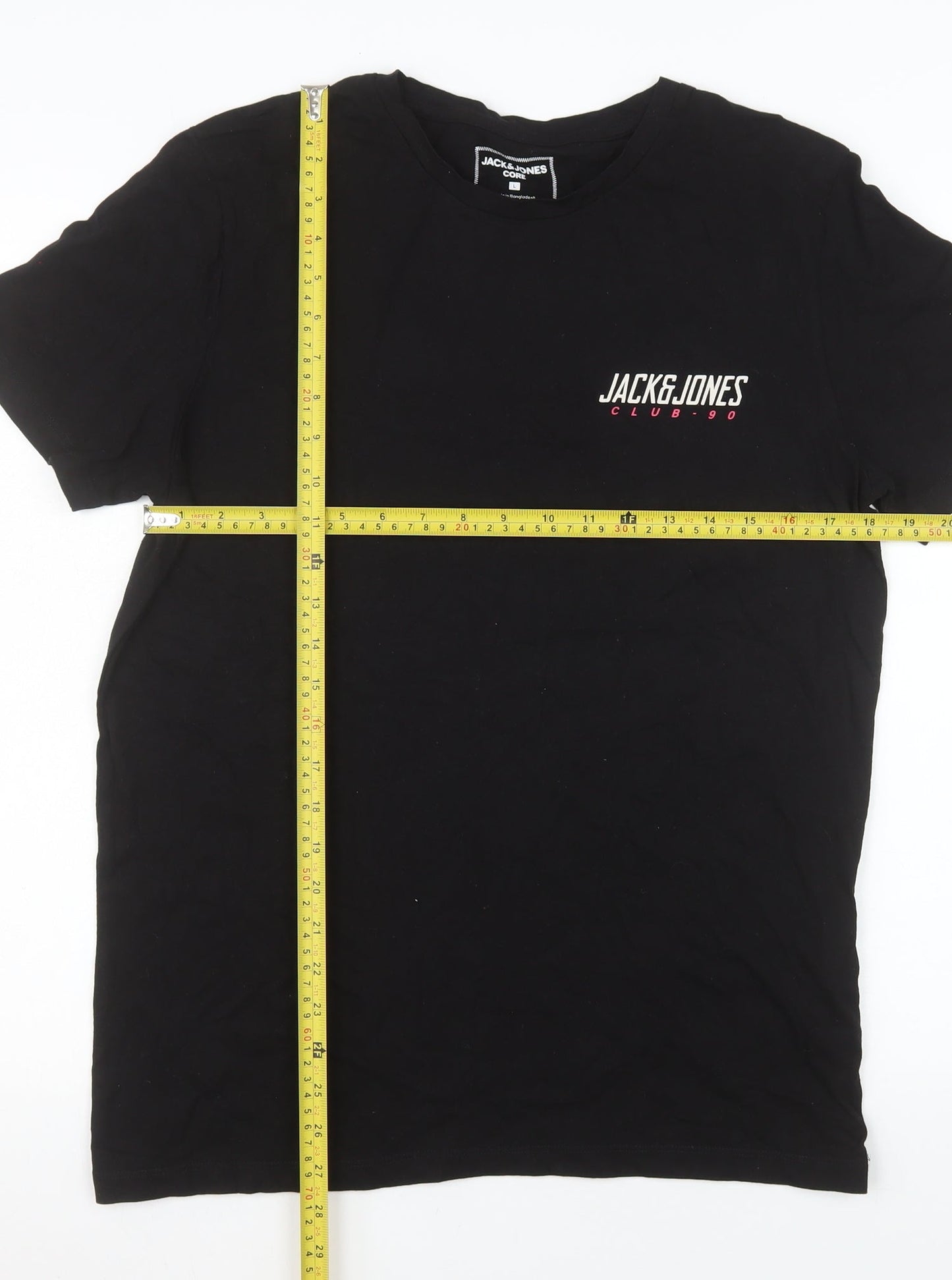 Mens UK Size L JACK & JONES Black  T-Shirt