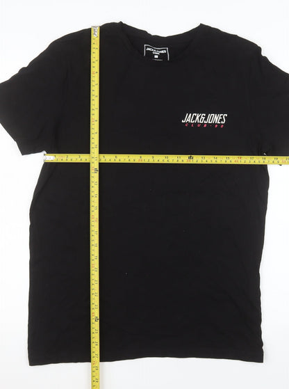 Mens UK Size L JACK & JONES Black  T-Shirt