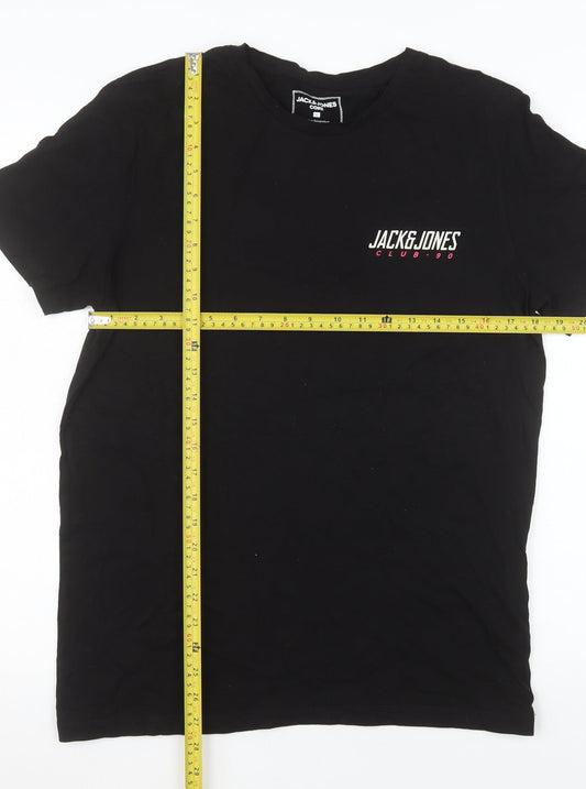 Mens UK Size L JACK & JONES Black  T-Shirt
