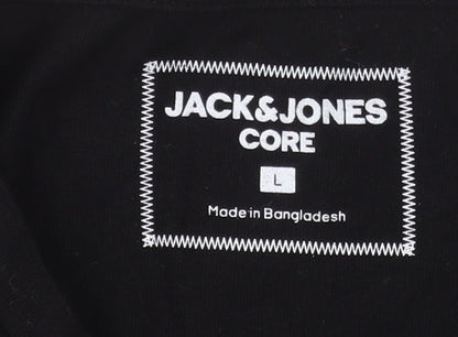 Mens UK Size L JACK & JONES Black  T-Shirt