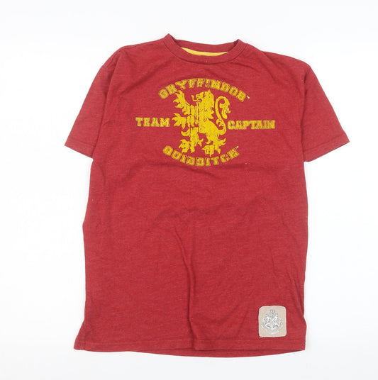 Girls UK Size M Harry Potter Red Basic T-Shirt
