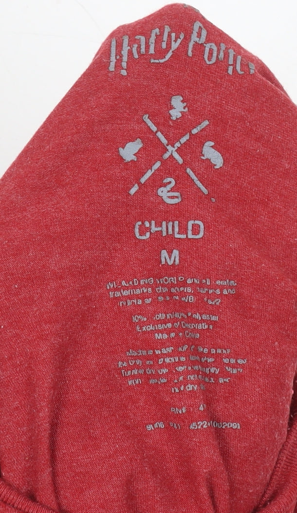 Girls UK Size M Harry Potter Red Basic T-Shirt
