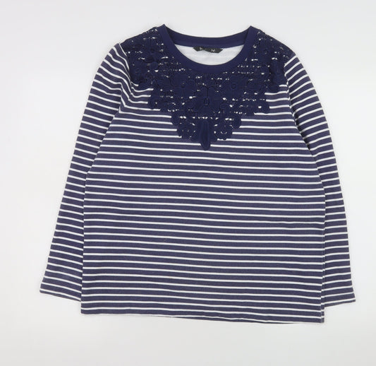 Womens UK Size 12 Bonmarché Blue Basic T-Shirt