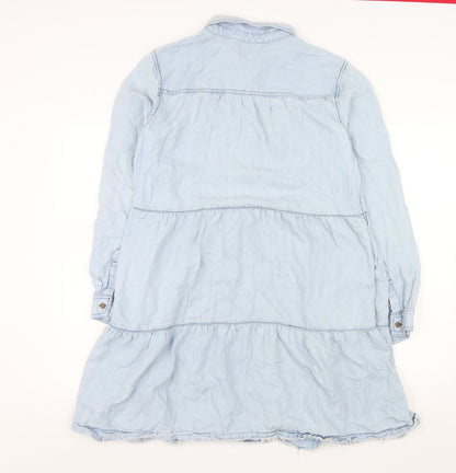 Womens UK Size L Velvet Heart Shirt Dress