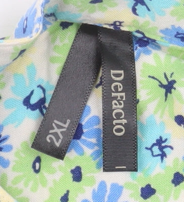Womens UK Size 2XL DeFacto Multicoloured Tunic Blouse