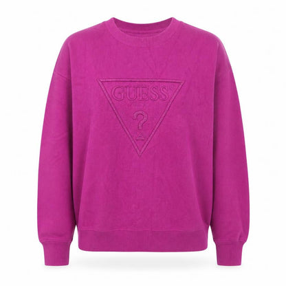 Guess Womens Pink Logo Pullover Sweatshirt Size M UK 8