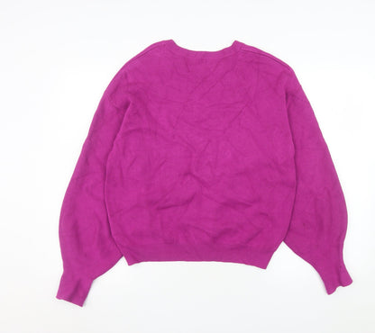 Womens UK Size M GUESS Pink Pullover Sweatshirt