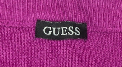 Womens UK Size M GUESS Pink Pullover Sweatshirt