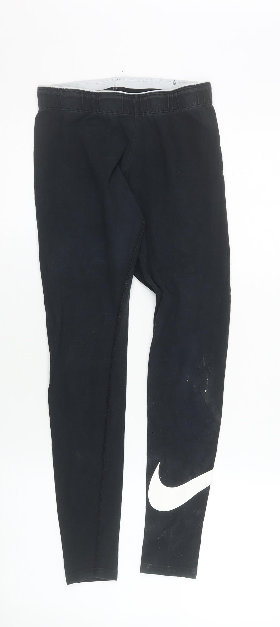 Womens UK Size S Nike Slim Fit Leggings Black Leggings