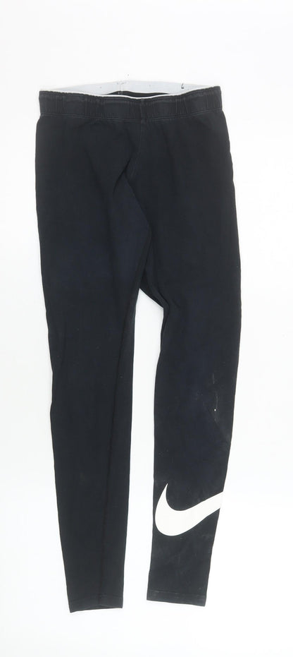 Womens UK Size S Nike Slim Fit Leggings Black Leggings