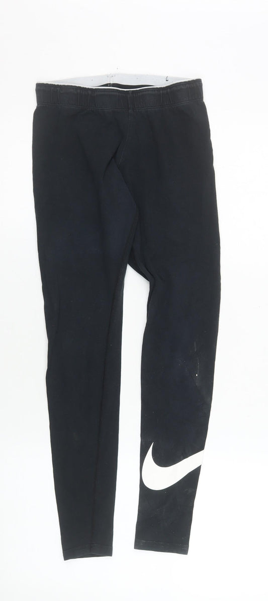 Womens UK Size S Nike Slim Fit Leggings Black Leggings