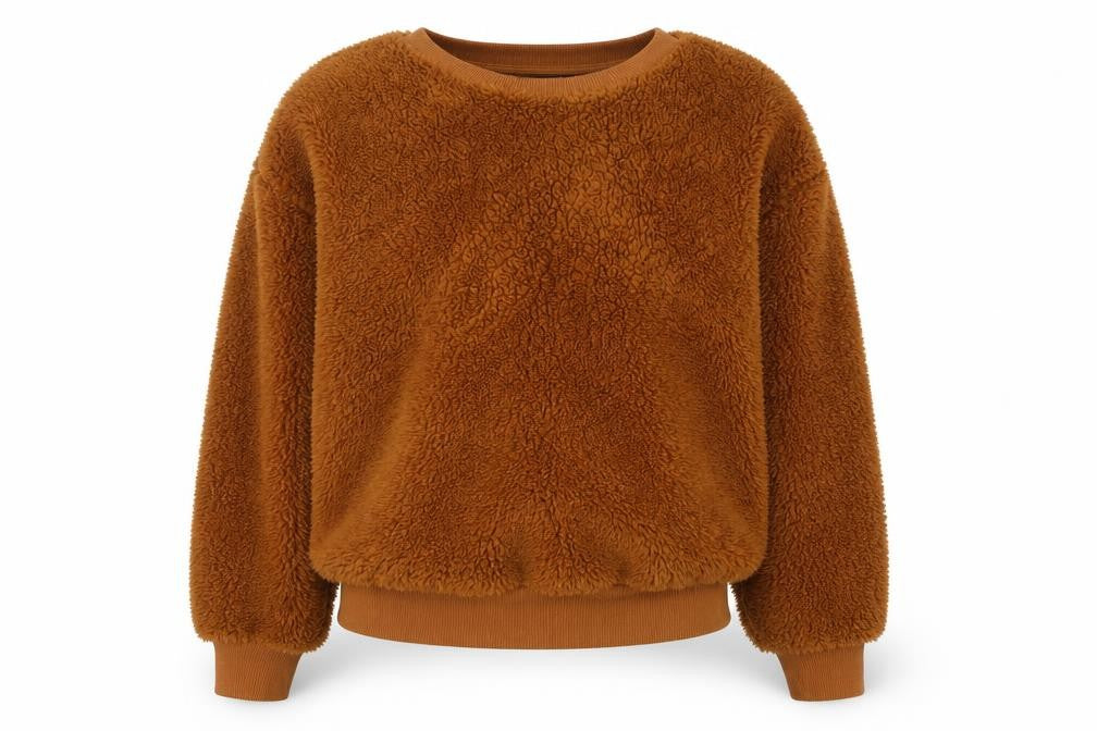 Womens UK Size S Pull&Bear Brown Pullover Sweatshirt
