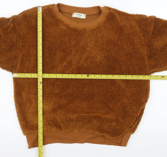 Womens UK Size S Pull&Bear Brown Pullover Sweatshirt