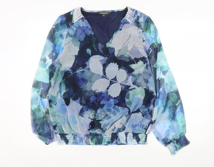 Womens UK Size 14 Bonmarché Blue Tunic Blouse