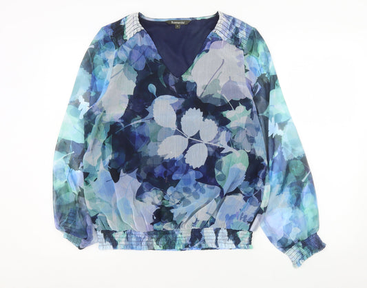 Womens UK Size 14 Bonmarché Blue Tunic Blouse