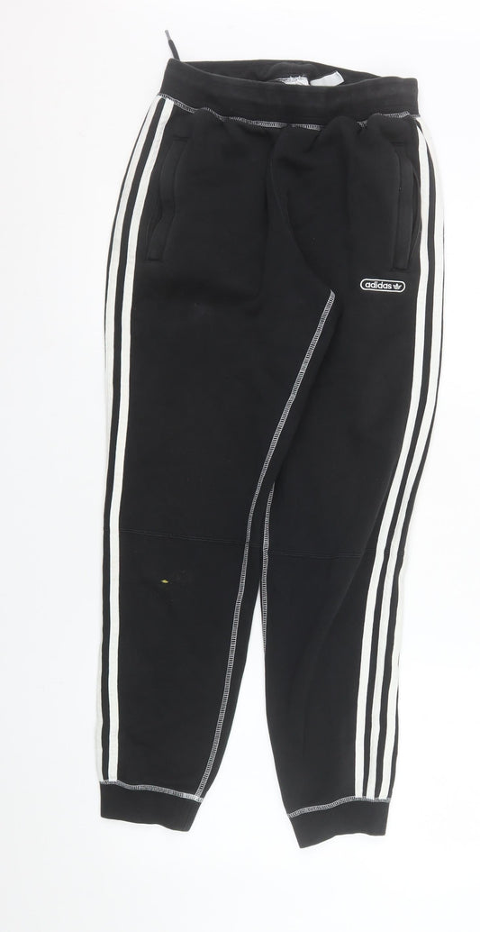 Mens UK Size S adidas Regular Fit Jogger Black Trousers