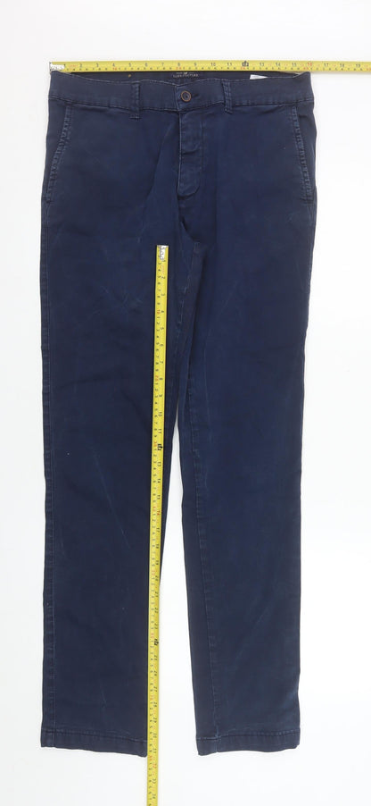 Mens UK Size 34 LCDN Couture Regular Fit Chino Blue Trousers