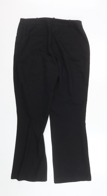 Womens UK Size 12 Dunnes Regular Fit Dress Pants Black Trousers