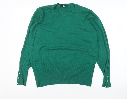 Womens UK Size 18 Dorothy Perkins Green Pullover Jumper