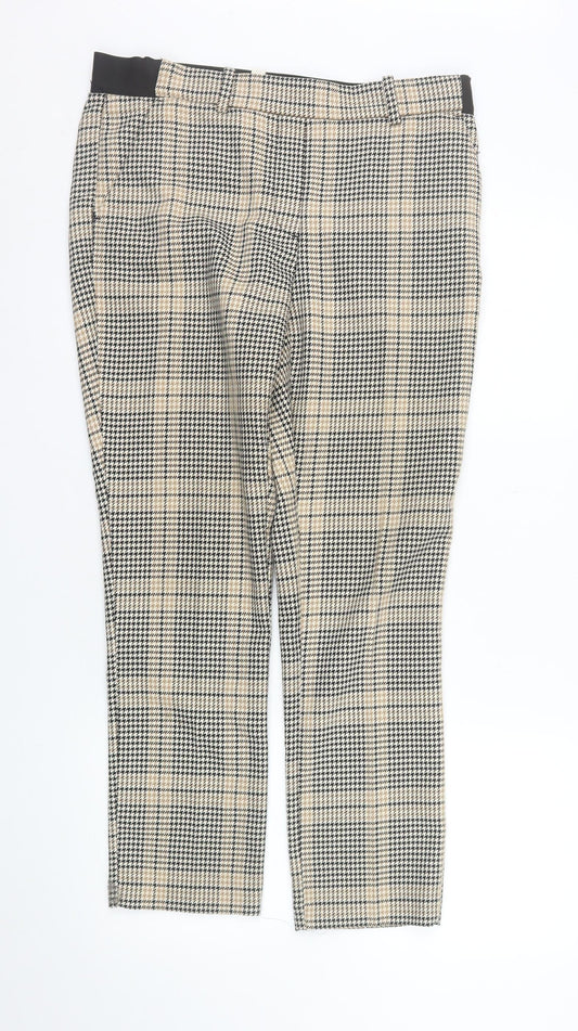 Womens UK Size 14 H&M Slim Fit Business Casual Workwear Beige Trousers