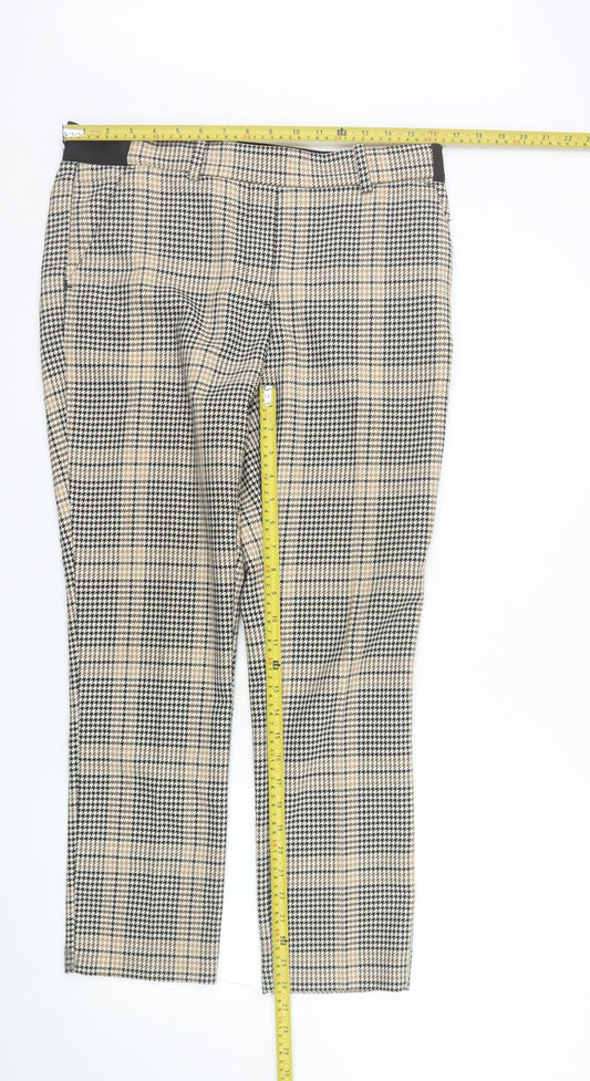 Womens UK Size 14 H&M Slim Fit Business Casual Workwear Beige Trousers