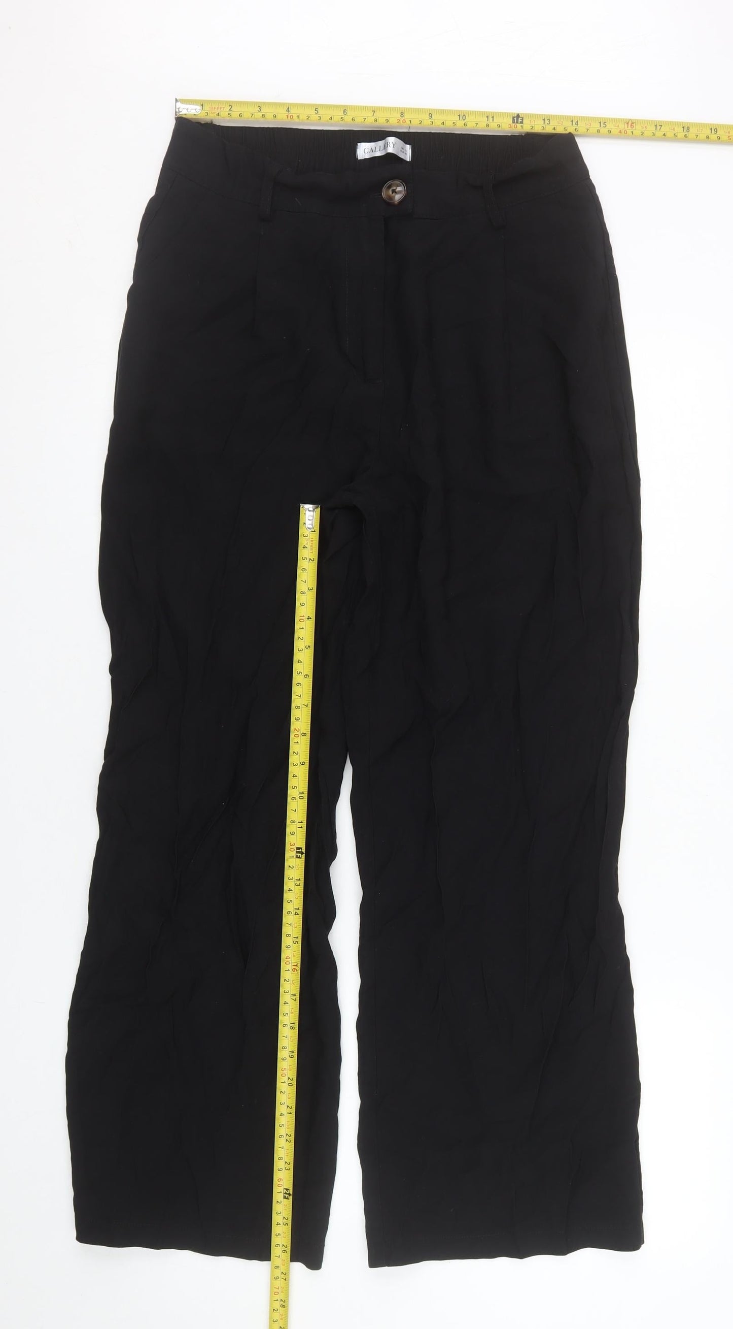 Womens UK Size 12 Gallery Regular Fit Business Casual Workwear Black Trousers