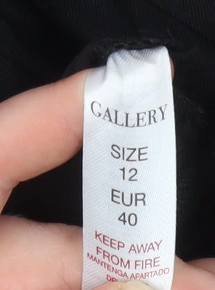 Womens UK Size 12 Gallery Regular Fit Business Casual Workwear Black Trousers