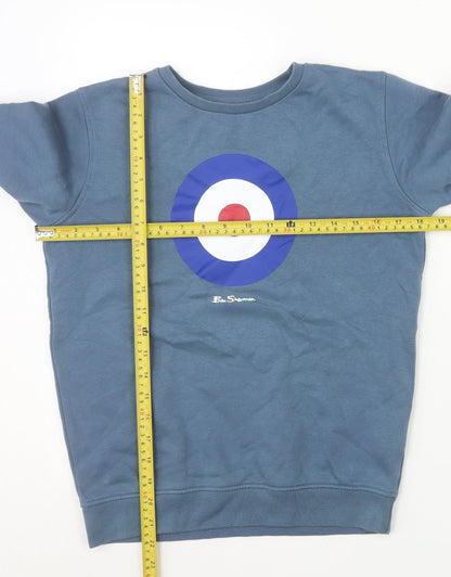 Ben Sherman Boys Blue 10-11 Years Cotton Blend Sweatshirt Jogger Set
