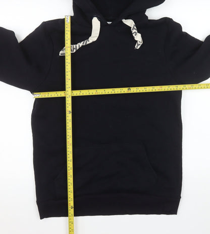 Womens UK Size 10 Hype Black Pullover Hoodie