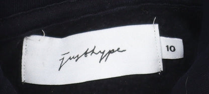 Womens UK Size 10 Hype Black Pullover Hoodie