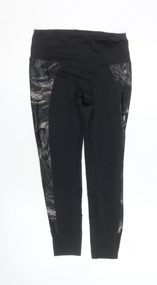 Womens UK Size 10 NEXT Slim Fit Capri Black Leggings