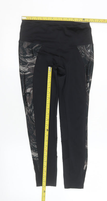 Womens UK Size 10 NEXT Slim Fit Capri Black Leggings
