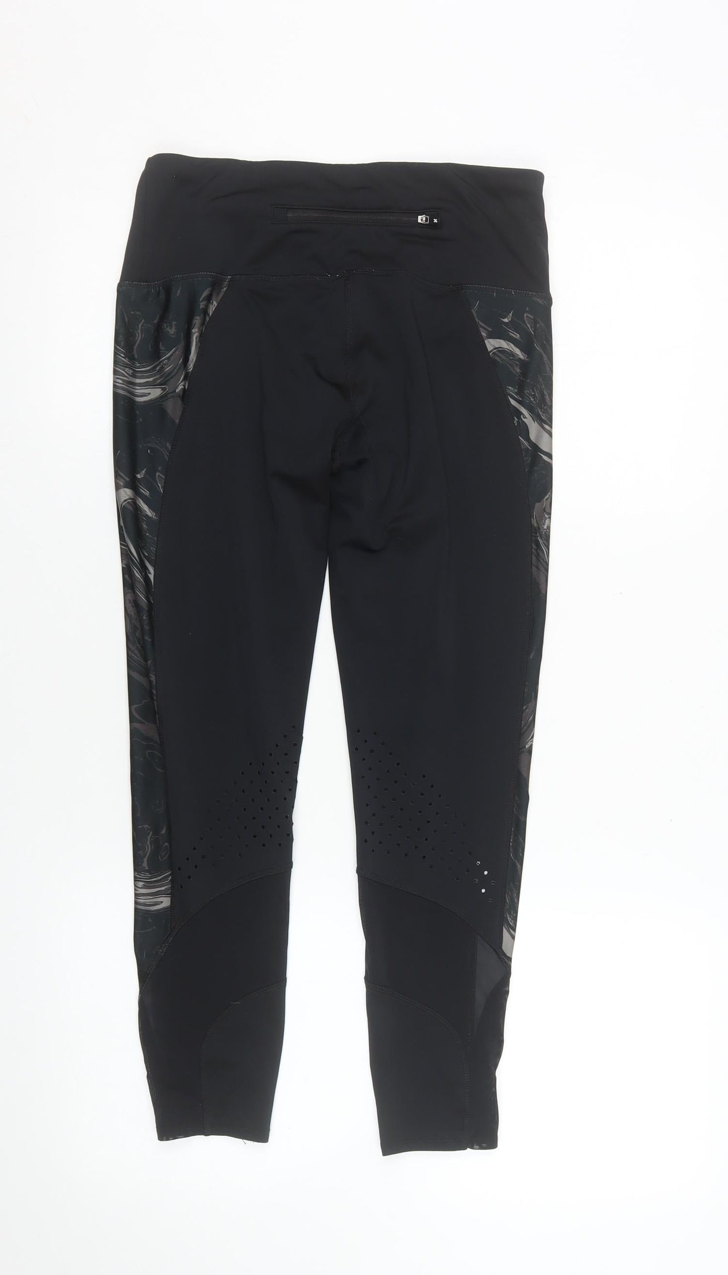 Womens UK Size 10 NEXT Slim Fit Capri Black Leggings