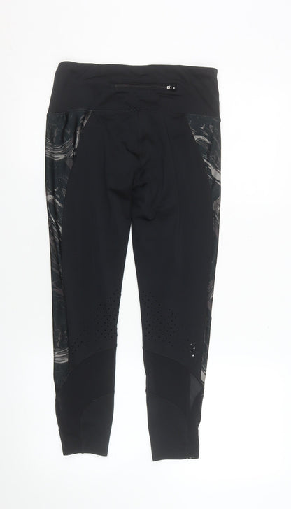 Womens UK Size 10 NEXT Slim Fit Capri Black Leggings