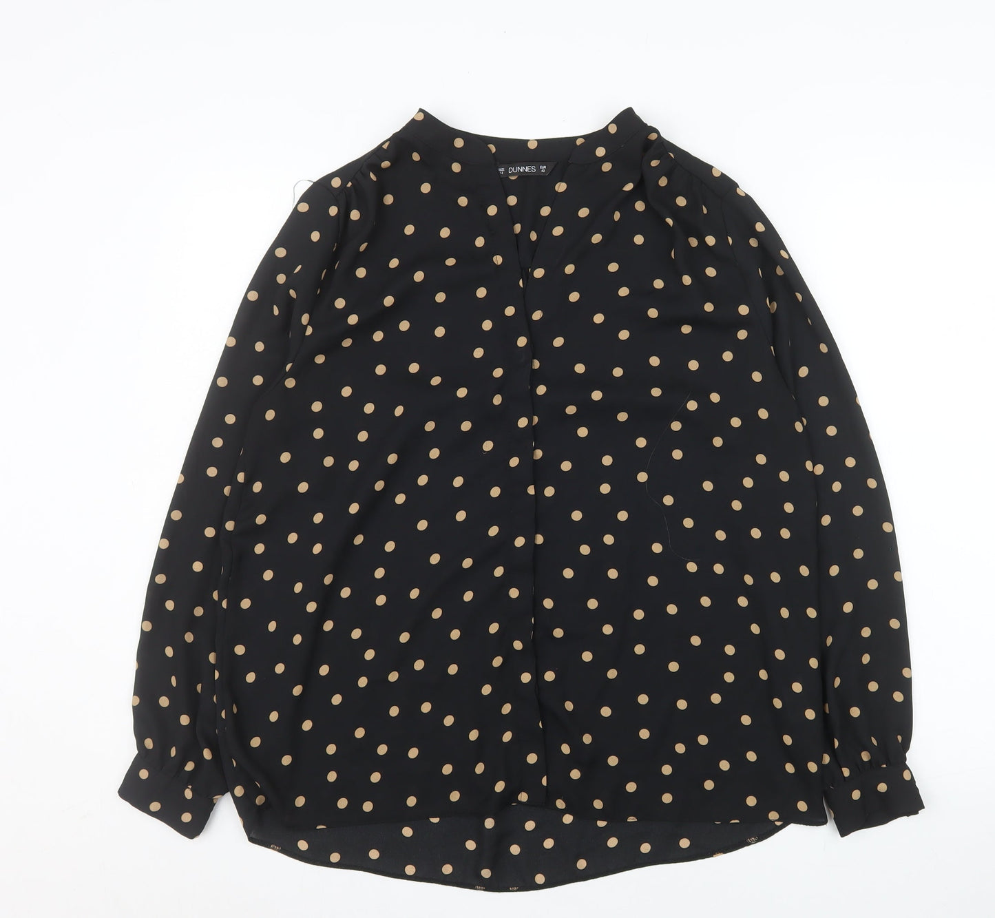 Womens UK Size 14 Dunnes Stores Black Basic Blouse