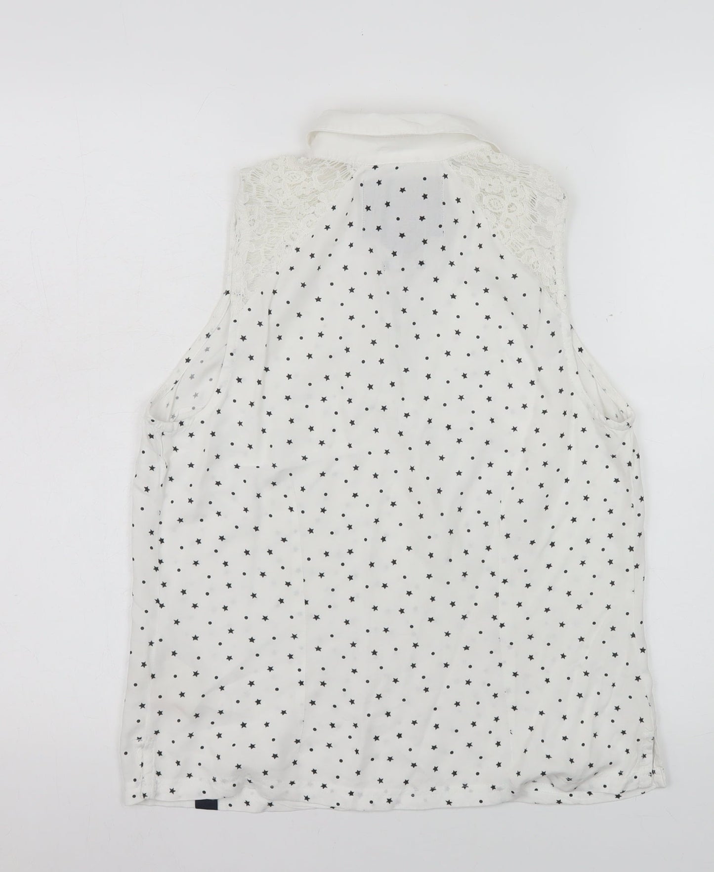 Womens UK Size M Superdry White Basic Blouse