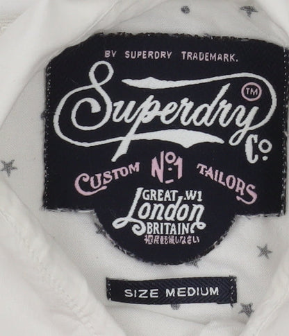 Womens UK Size M Superdry White Basic Blouse