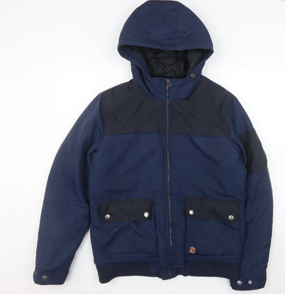Mens UK Size M JACK & JONES Blue Puffer Jacket