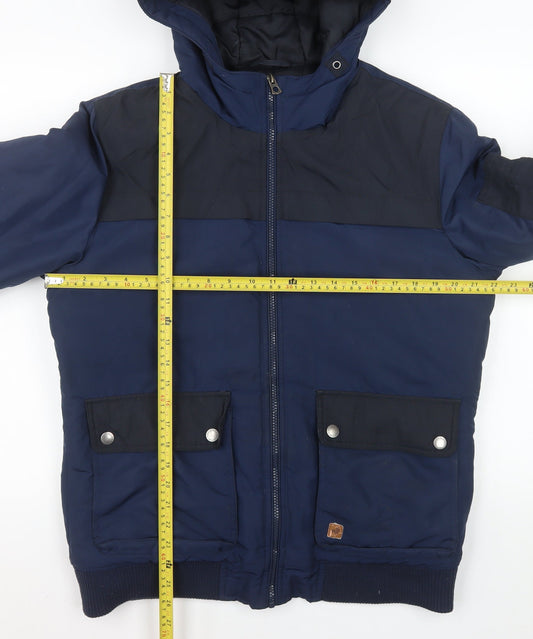 Mens UK Size M JACK & JONES Blue Puffer Jacket
