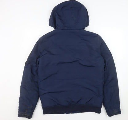 Mens UK Size M JACK & JONES Blue Puffer Jacket