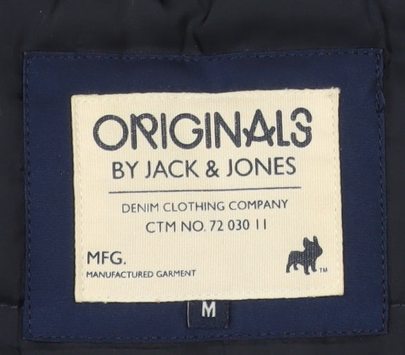 Mens UK Size M JACK & JONES Blue Puffer Jacket