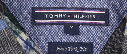 Tommy Hilfiger Men's Green Plaid Flannel Button-Up Shirt M