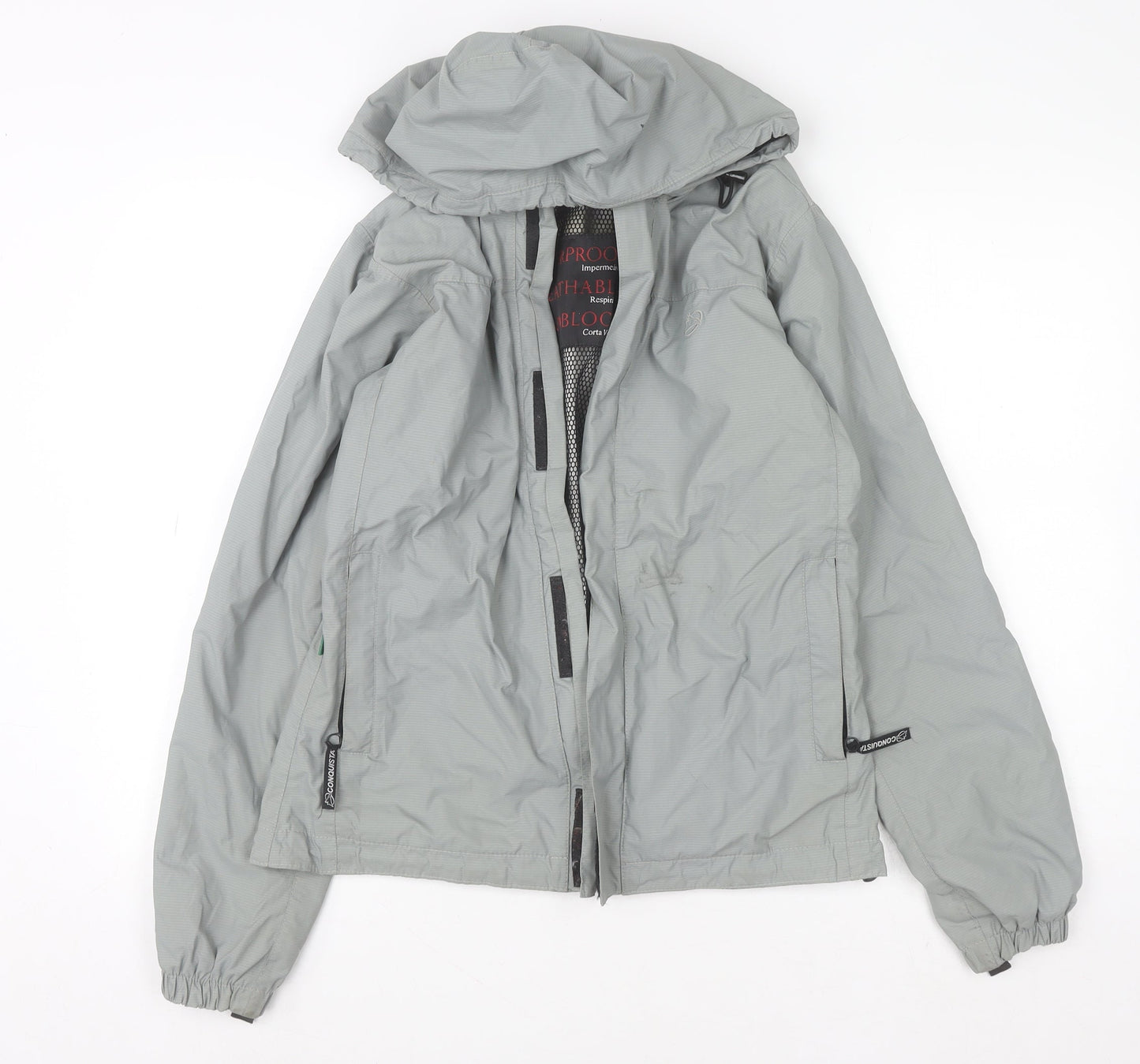 Boys UK Size S Conquista Grey Rain Coat