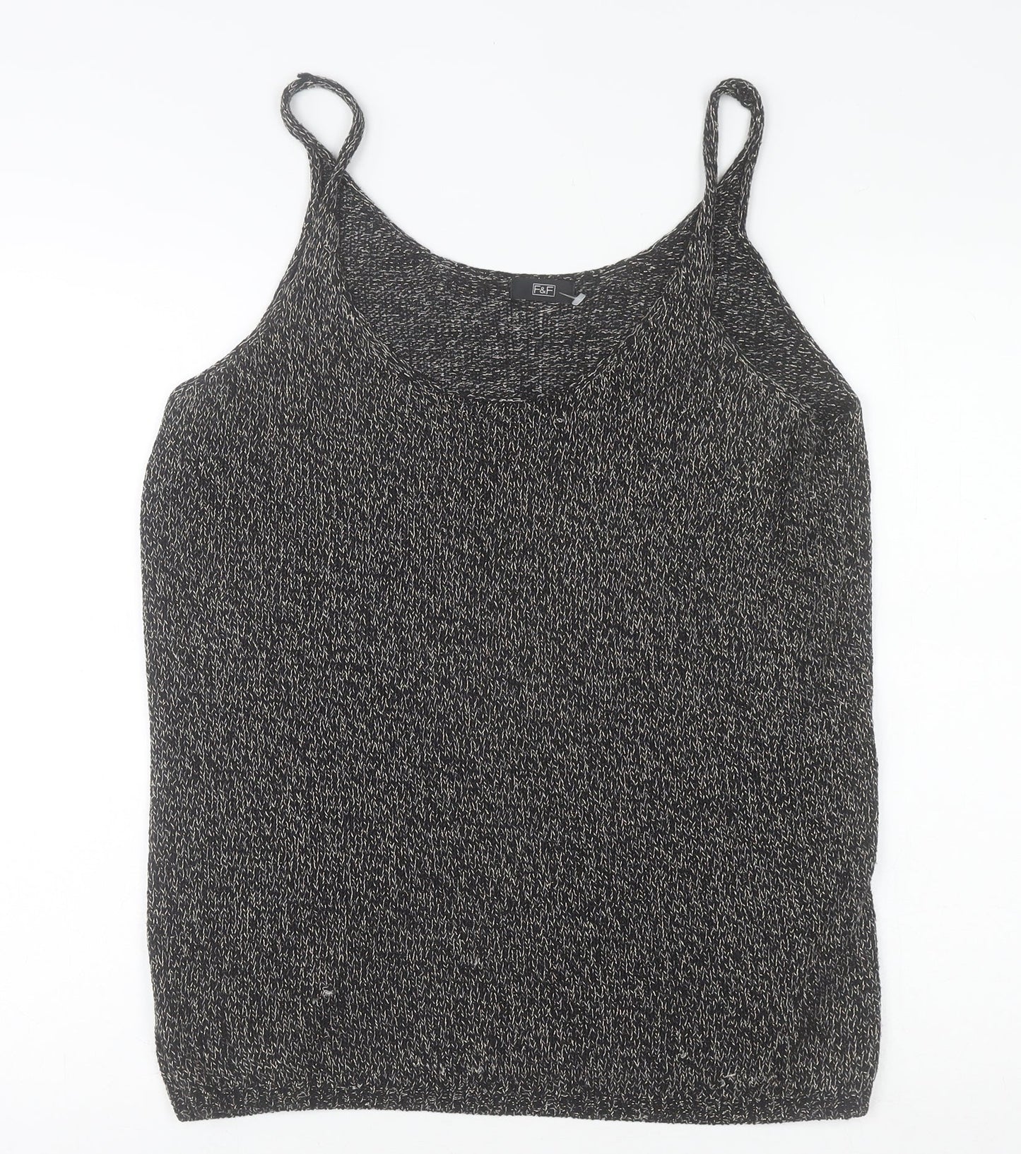 Womens UK Size 16 F&F Black Camisole Tank