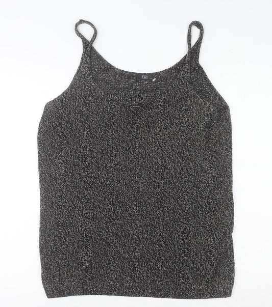Womens UK Size 16 F&F Black Camisole Tank