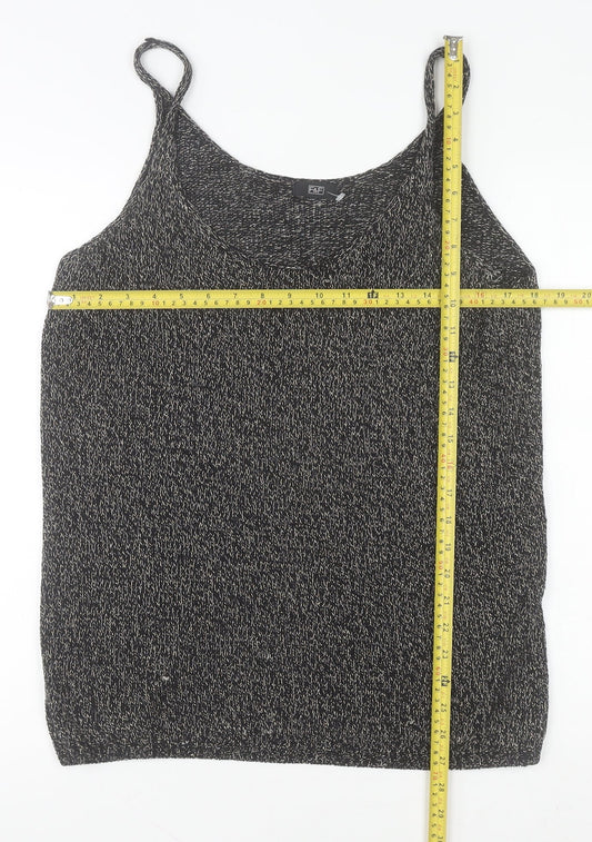 Womens UK Size 16 F&F Black Camisole Tank