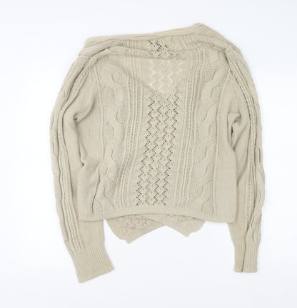 Womens UK Size L Great Plains Beige Wrap Jumper
