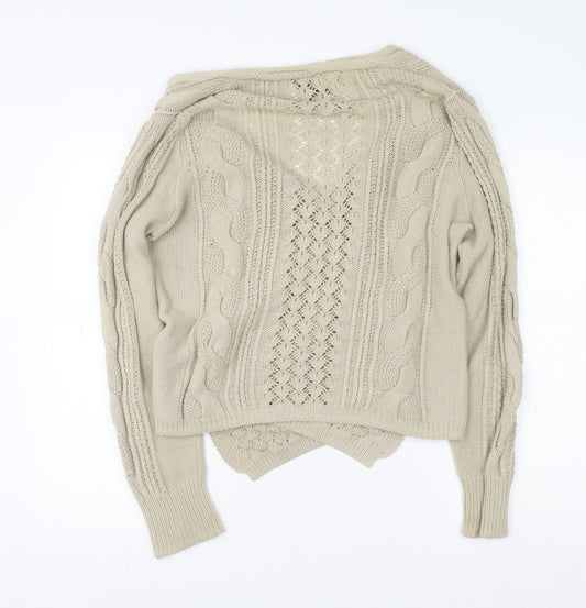 Womens UK Size L Great Plains Beige Wrap Jumper