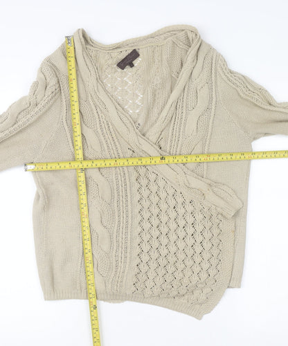 Womens UK Size L Great Plains Beige Wrap Jumper