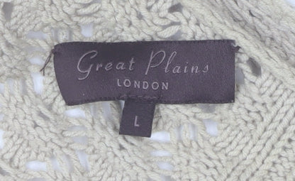Womens UK Size L Great Plains Beige Wrap Jumper